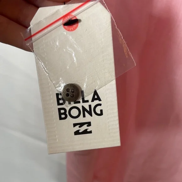 New NWT Women's Billabong Hawaiian Daze Top Rolled Pink Blush Sheer Size L - Picture 8 of 9